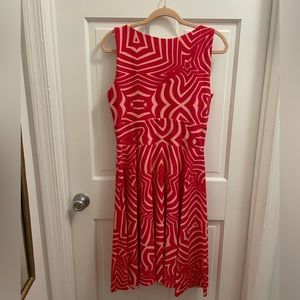 Exoticathletica Lady Labyrinth Red Reversible Comfort Crop mini dress US16-18